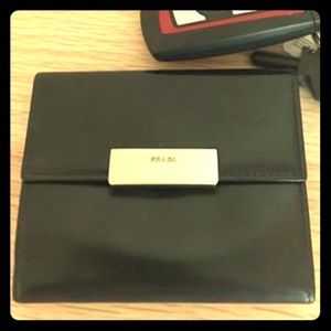 Authentic Prada credit card/coin wallet.